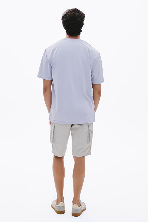 Lilac Crew Neck Printed Men's T-Shirt 3
