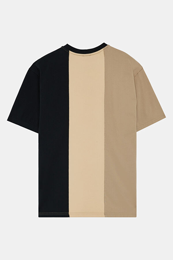 Colorful Crew Neck Men's T-Shirt with Trim Details 2