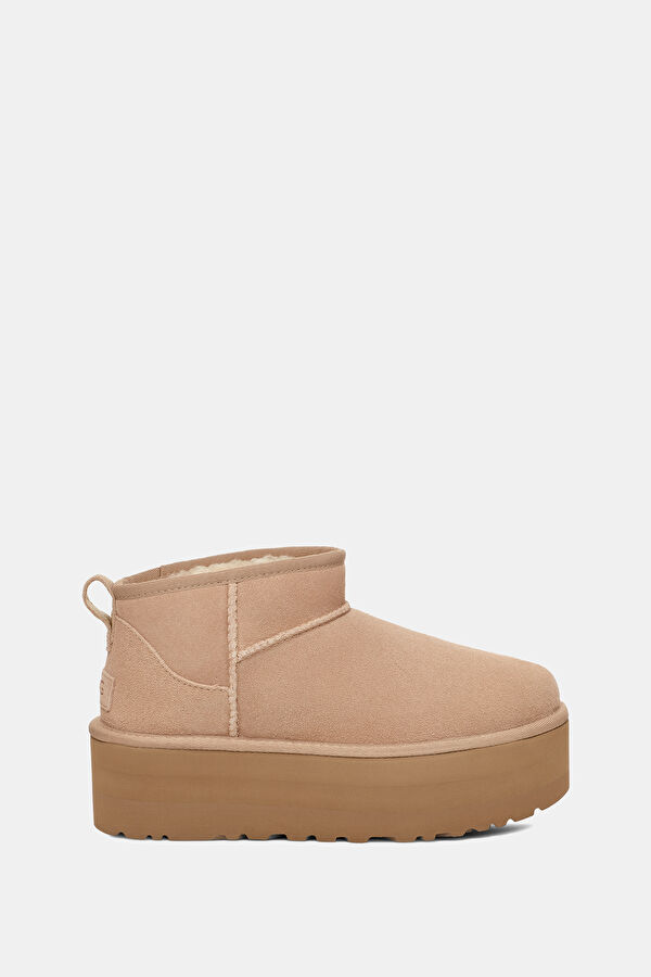 W Classic Ultra Mini Platform Dark Beige Women's Boots