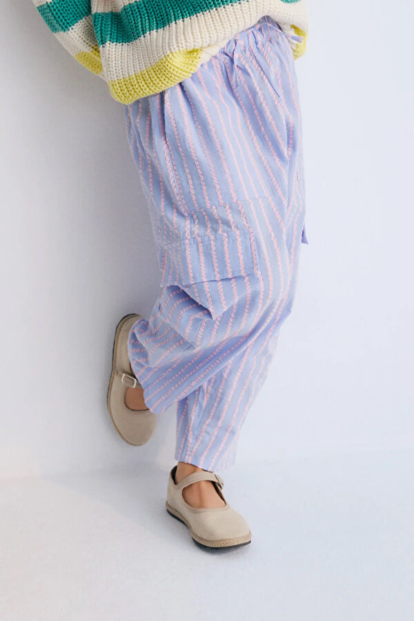 Light Blue Straight Leg Kids Pants