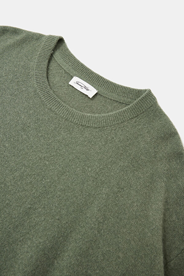 Khaki Wool/Cashmere Knit Men's Sweater 3