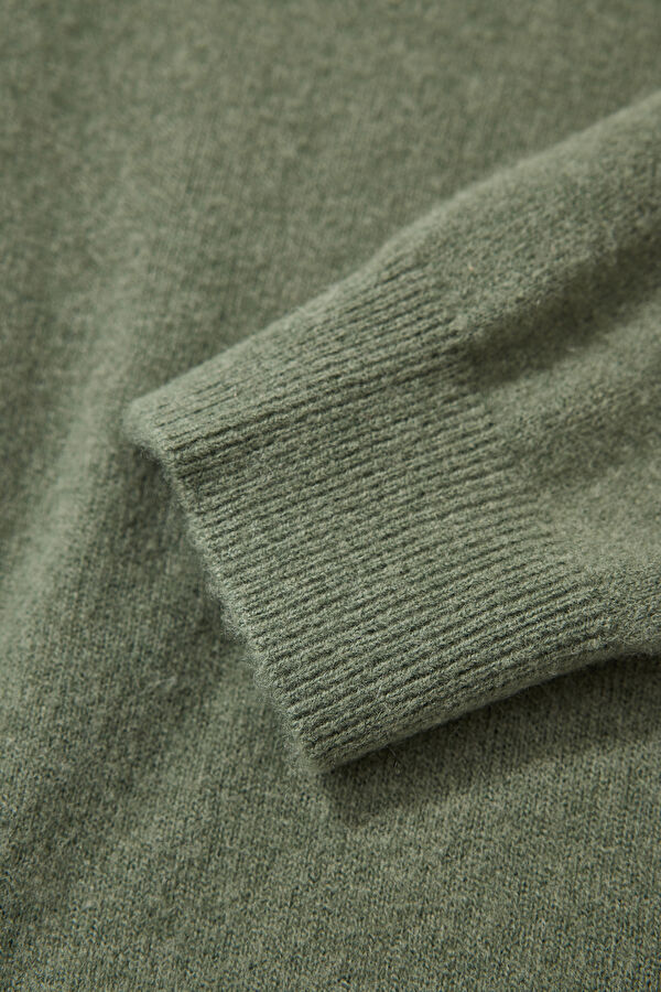 Khaki Wool/Cashmere Knit Men's Sweater 4