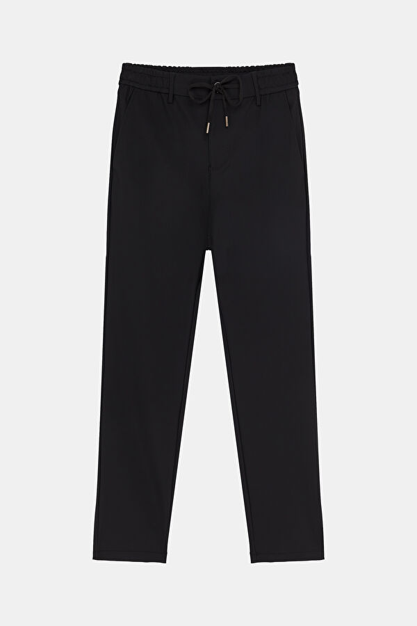 Black Straight Leg Men's Trousers