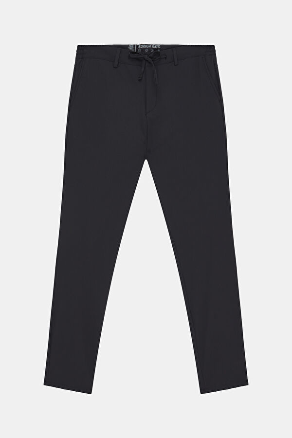 Black Pipe Leg Pants