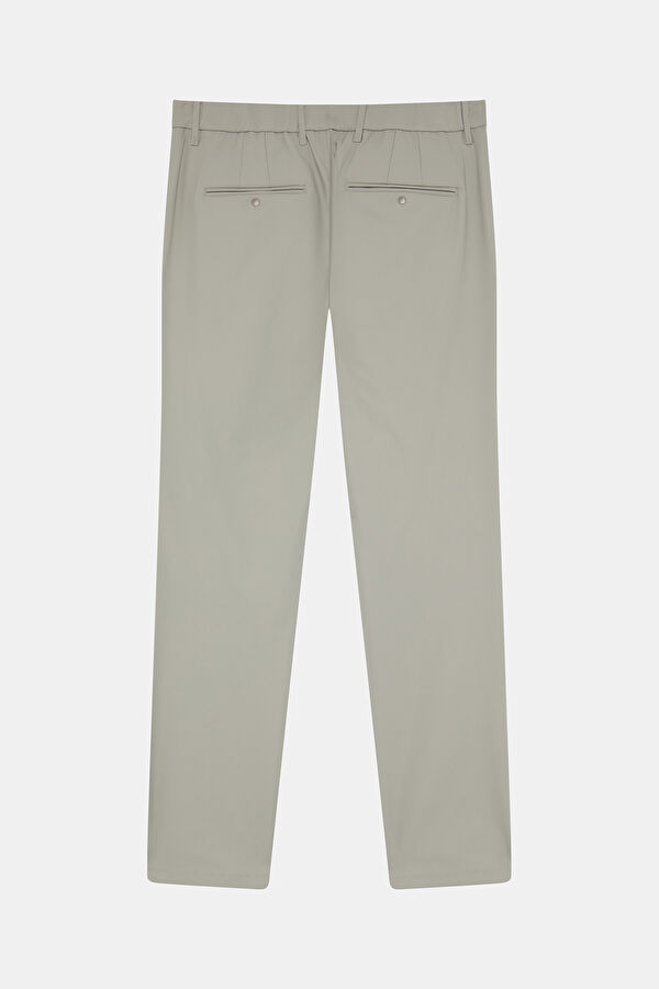 Beige Straight Leg Men's Trousers 2