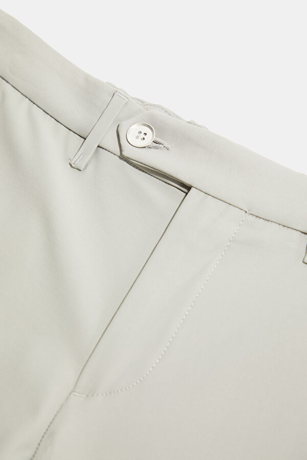 Beige Straight Leg Men's Trousers 3