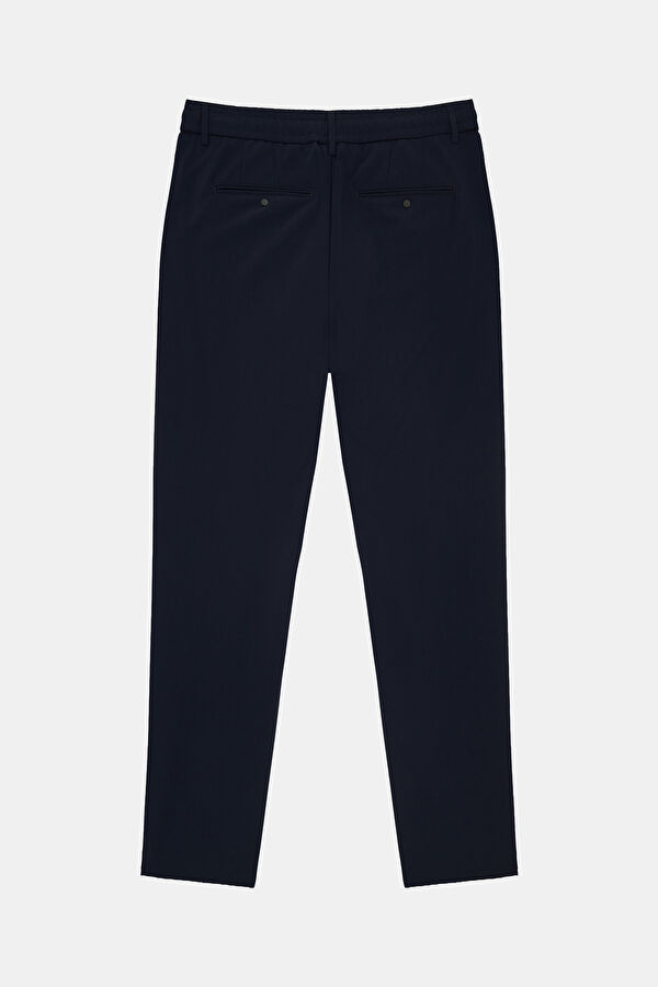 Navy Blue Straight Leg Men's Trousers 2