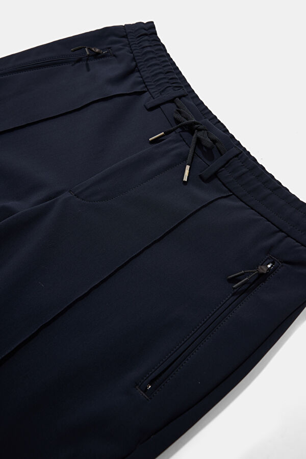 Navy Blue Straight Leg Men's Trousers 3
