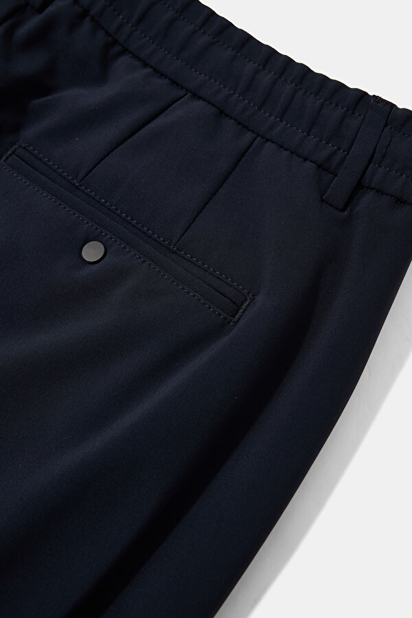Navy Blue Straight Leg Men's Trousers 4