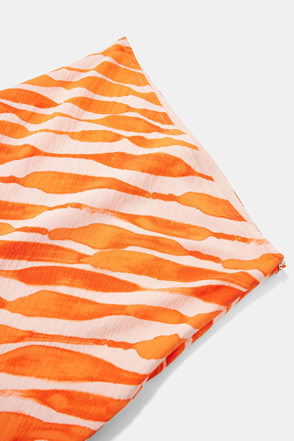 Orange Patterned Women's Skirt 5