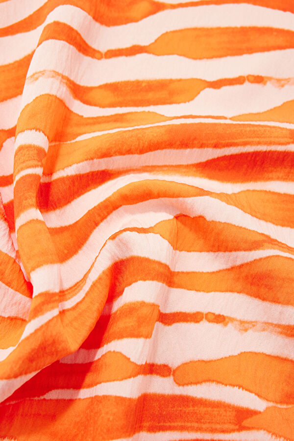 Orange Patterned Women's Skirt 6