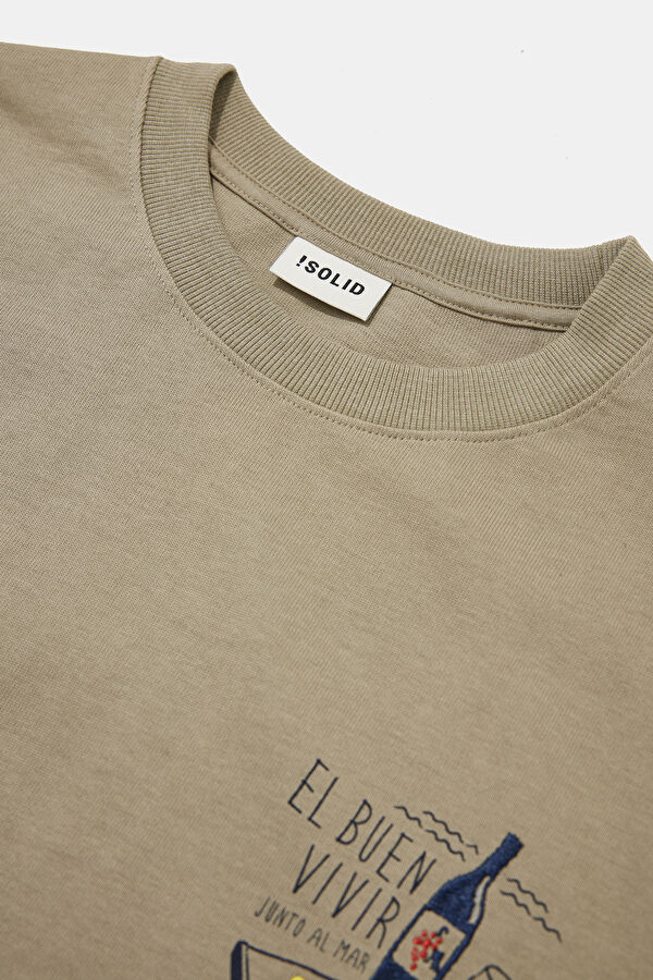 Yeşil Bisiklet Yaka Erkek Sweatshirt 3