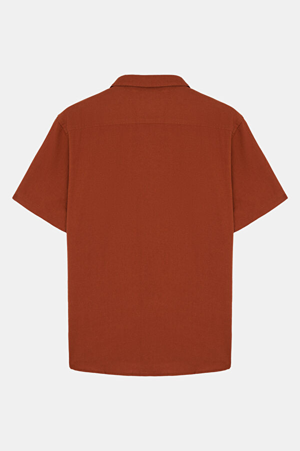 Tile Linen Resort Collar Men's Shirt 2