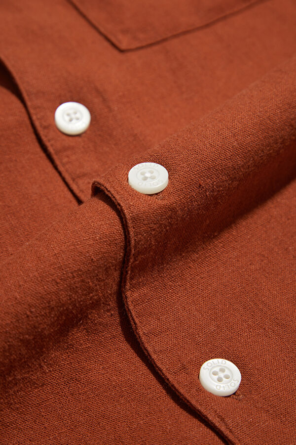 Tile Linen Resort Collar Men's Shirt 5