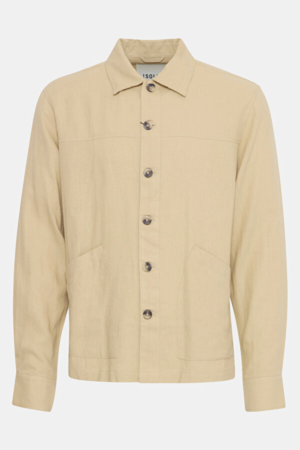 Beige Linen Men's Shirt