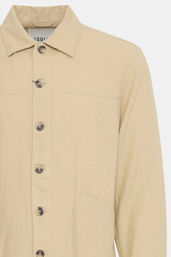 Beige Linen Men's Shirt 3