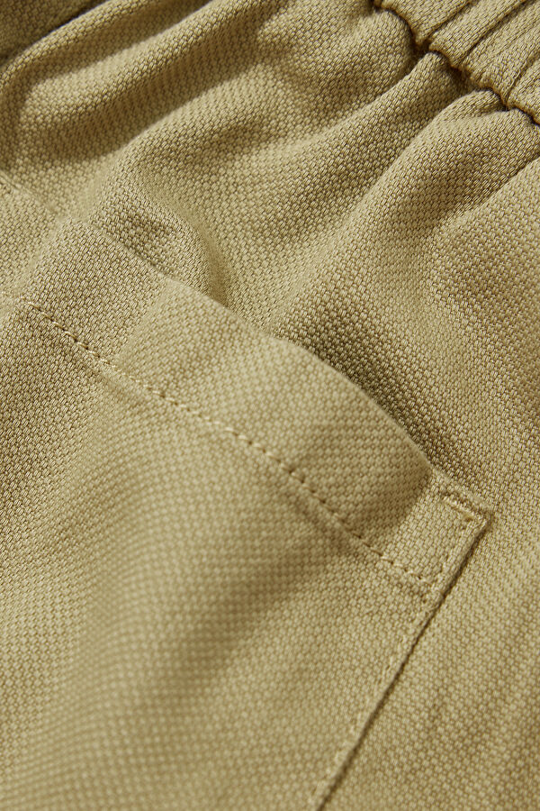 Beige Slim Fit Men's Trousers 4