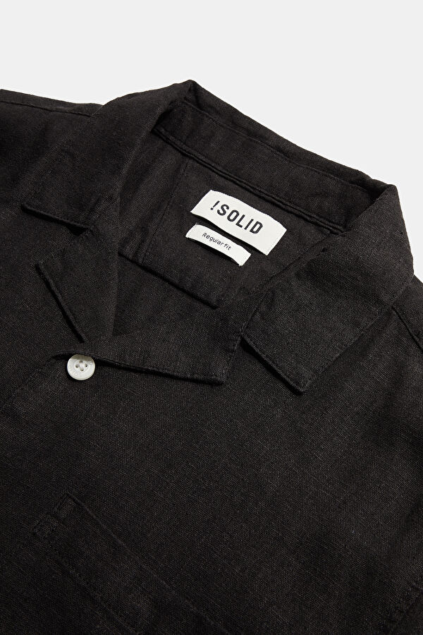 Black Linen Men's Shirt 3