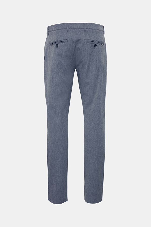 Slim Fit Blue Men's Slim Leg Trousers 2