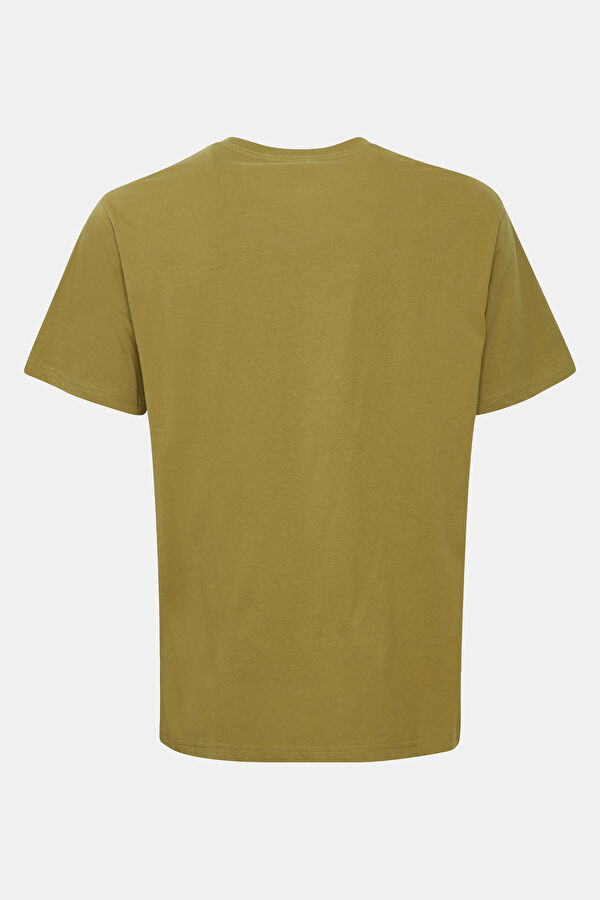 Green Crew Neck Print Men's T-Shirt 4