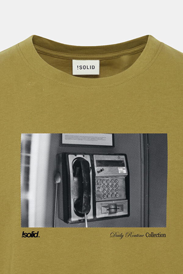 Green Crew Neck Print Men's T-Shirt 5