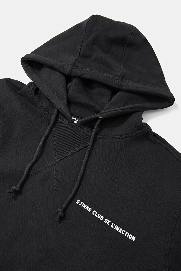 Siyah Kapuşonlu Erkek Sweatshirt 3