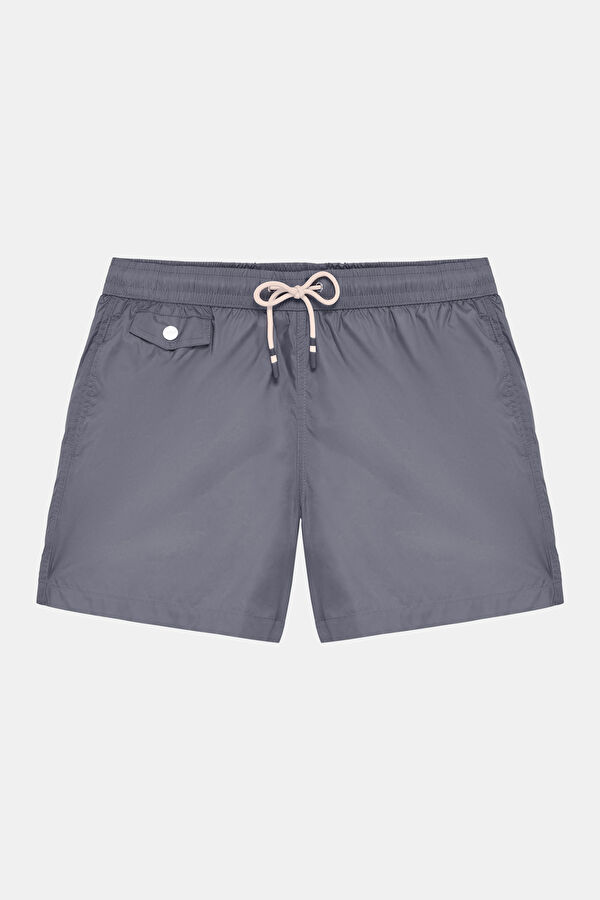Grey Elastic Men's Swimsuit