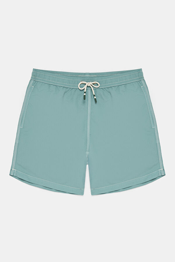 Light Green Men's Swimsuit with Elastic Waistband 3