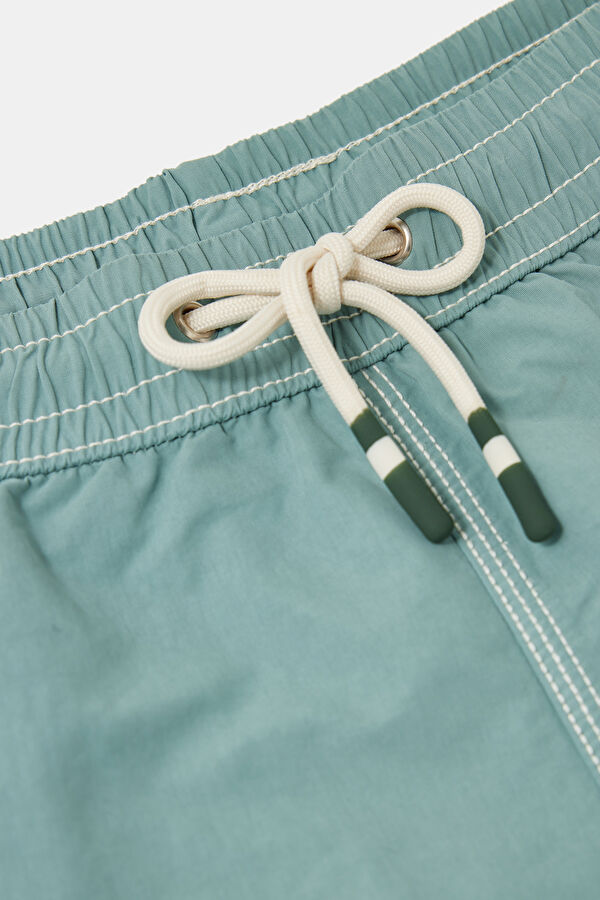 Light Green Men's Swimsuit with Elastic Waistband 5