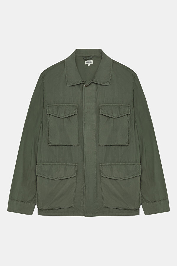 Khaki Buttoned Men's Jacket 4