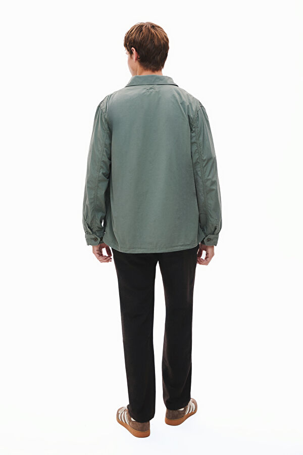 Khaki Buttoned Men's Jacket 2