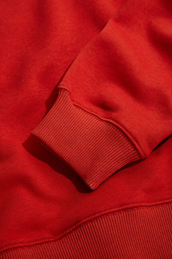 Bordo Bisiklet Yaka Erkek Sweatshirt 7