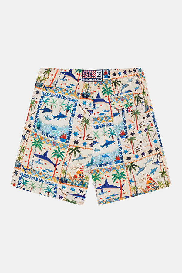 Colorful Patterned Elastic Men's Swimsuit 2