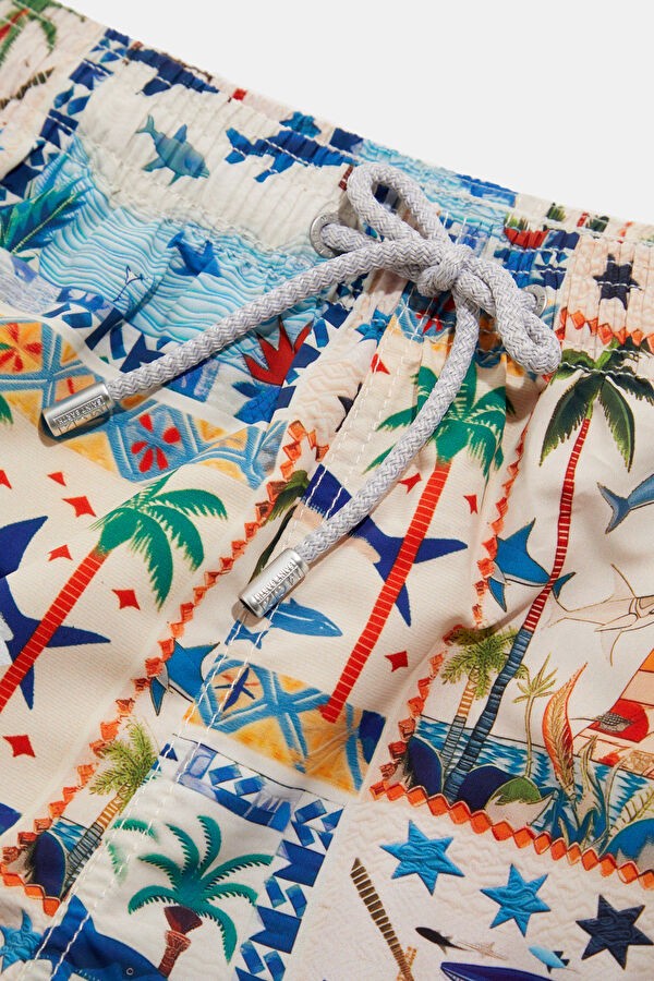 Colorful Patterned Elastic Men's Swimsuit 3
