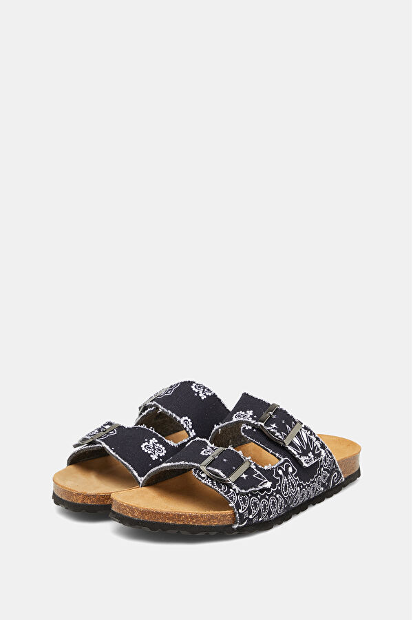 Sandal N Black Patterned Slipper 2