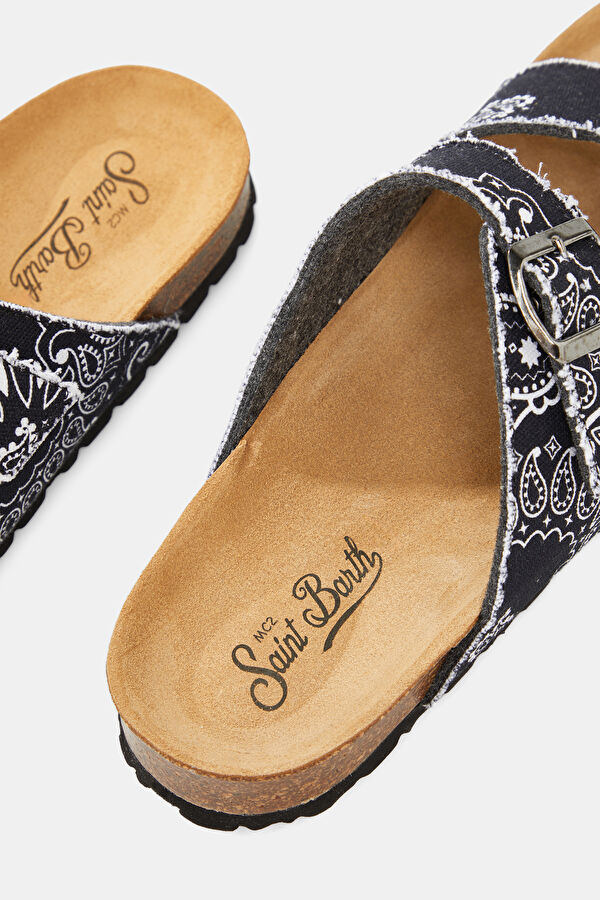 Sandal N Black Patterned Slipper 4