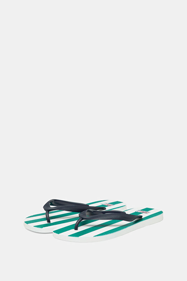 Green Striped Slippers 2