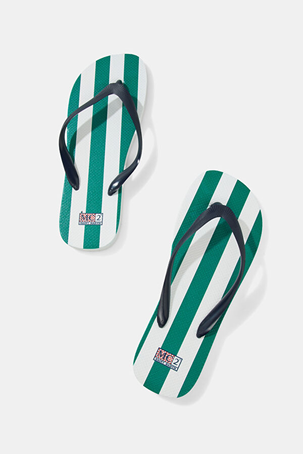 Green Striped Slippers 4