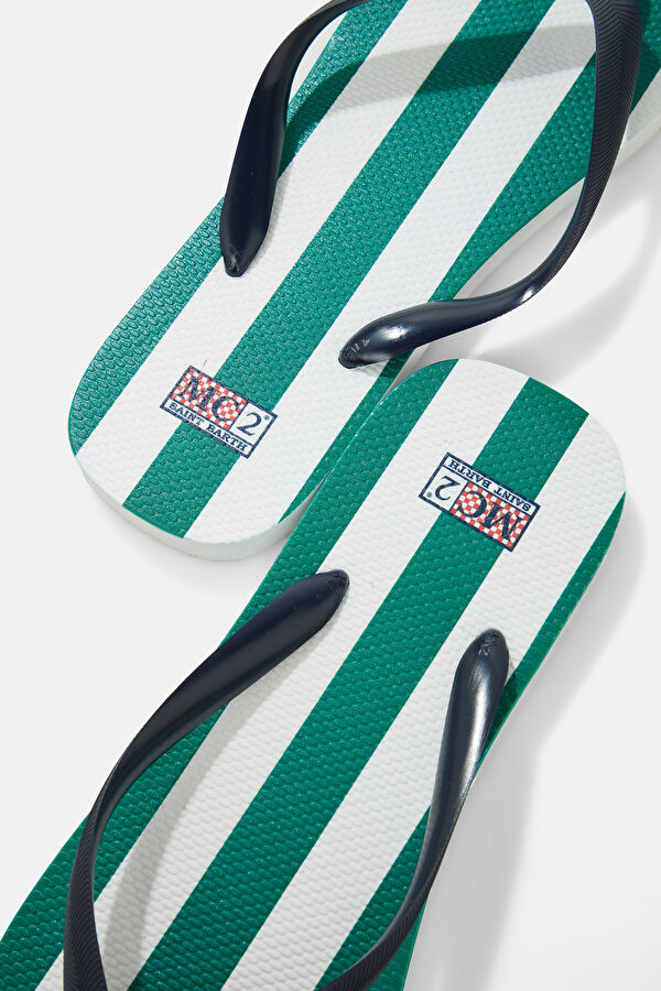Green Striped Slippers 5