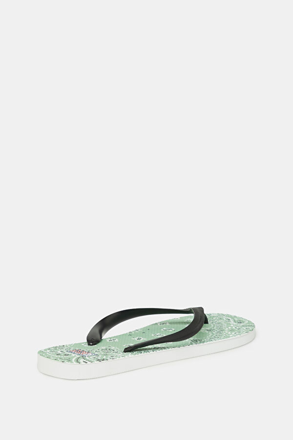 Light Green Patterned Slippers 3