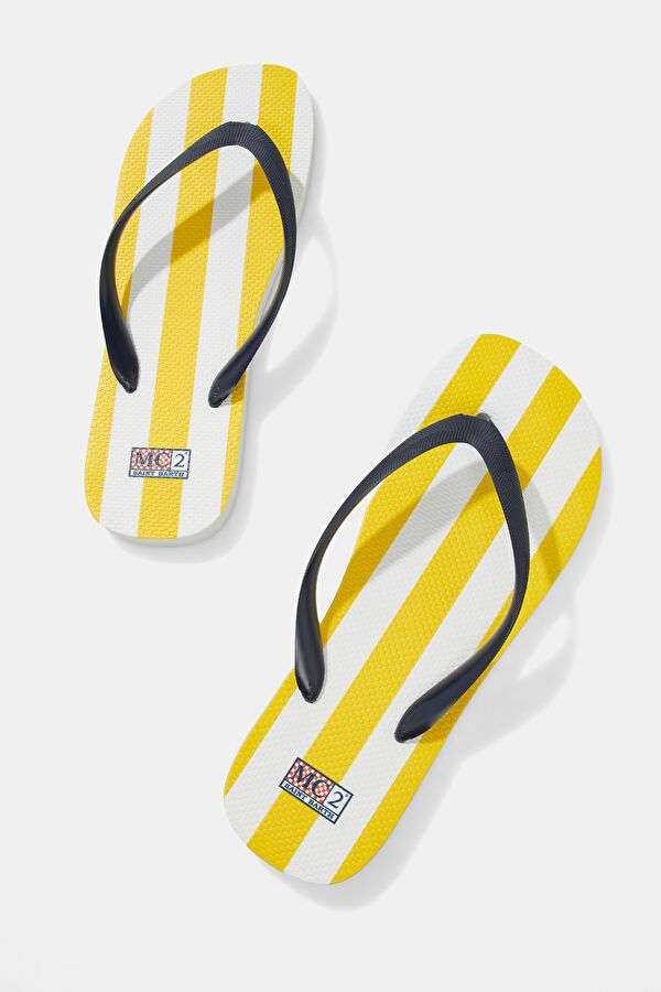 Yellow Striped Slippers 4