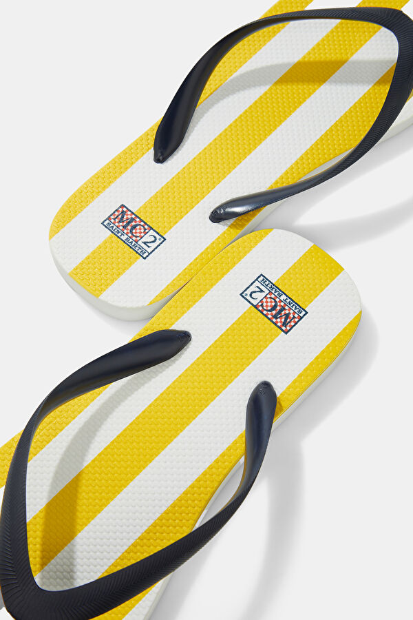 Yellow Striped Slippers 5
