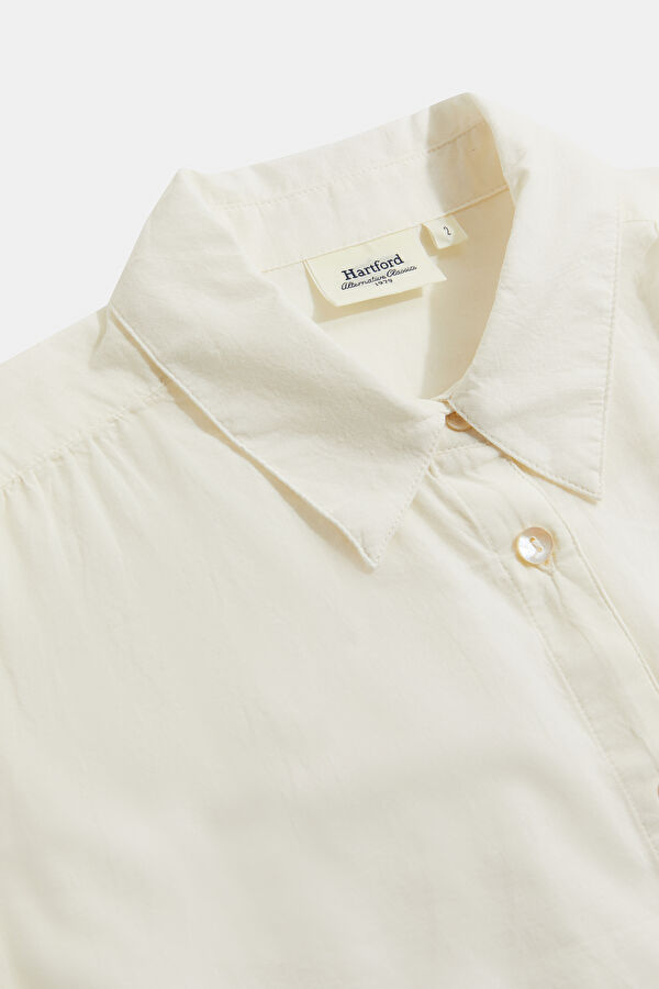 Off-white patterned mandarin collar women's shirt 3