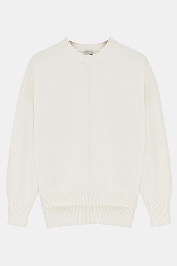 Ecru Patterned Sweater