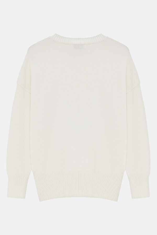 Ecru Patterned Sweater 2