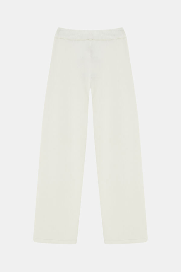 Ecru Wide Leg Women's Pants 2