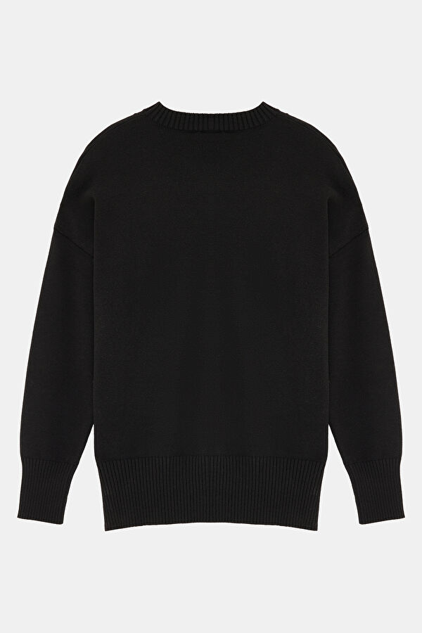 Black Patterned Women's Sweater 2