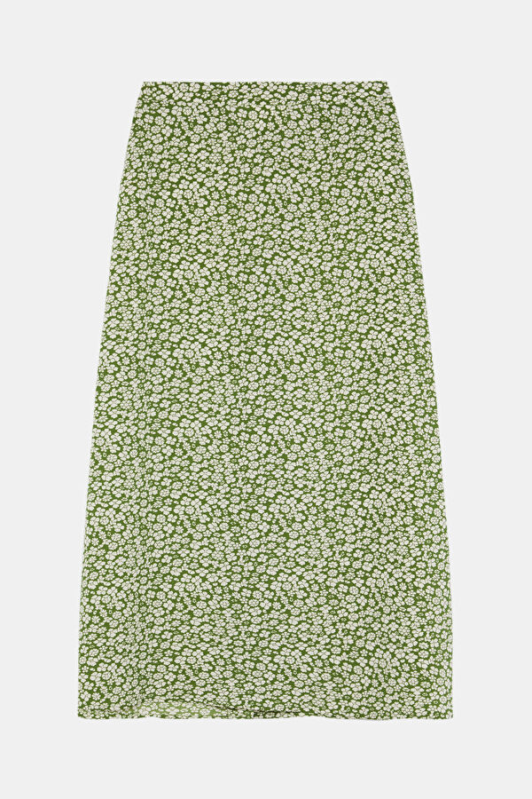 Green Floral Patterned Women's Skirt 2