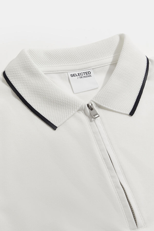 Beyaz Polo Yaka Erkek T-Shirt 3