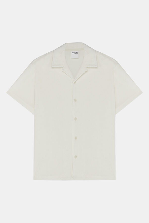 Ecru Polo Collar Men's T-Shirt